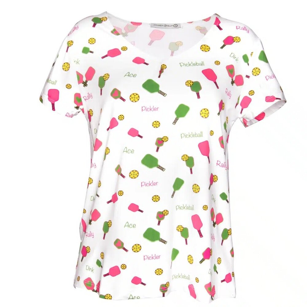 Pickleball Pajama V-Neck Top